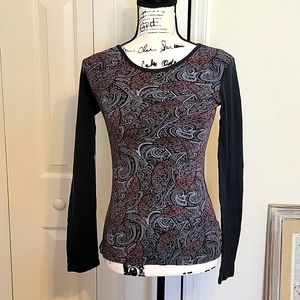 Old Navy Paisley print long sleeve tee, Sz S